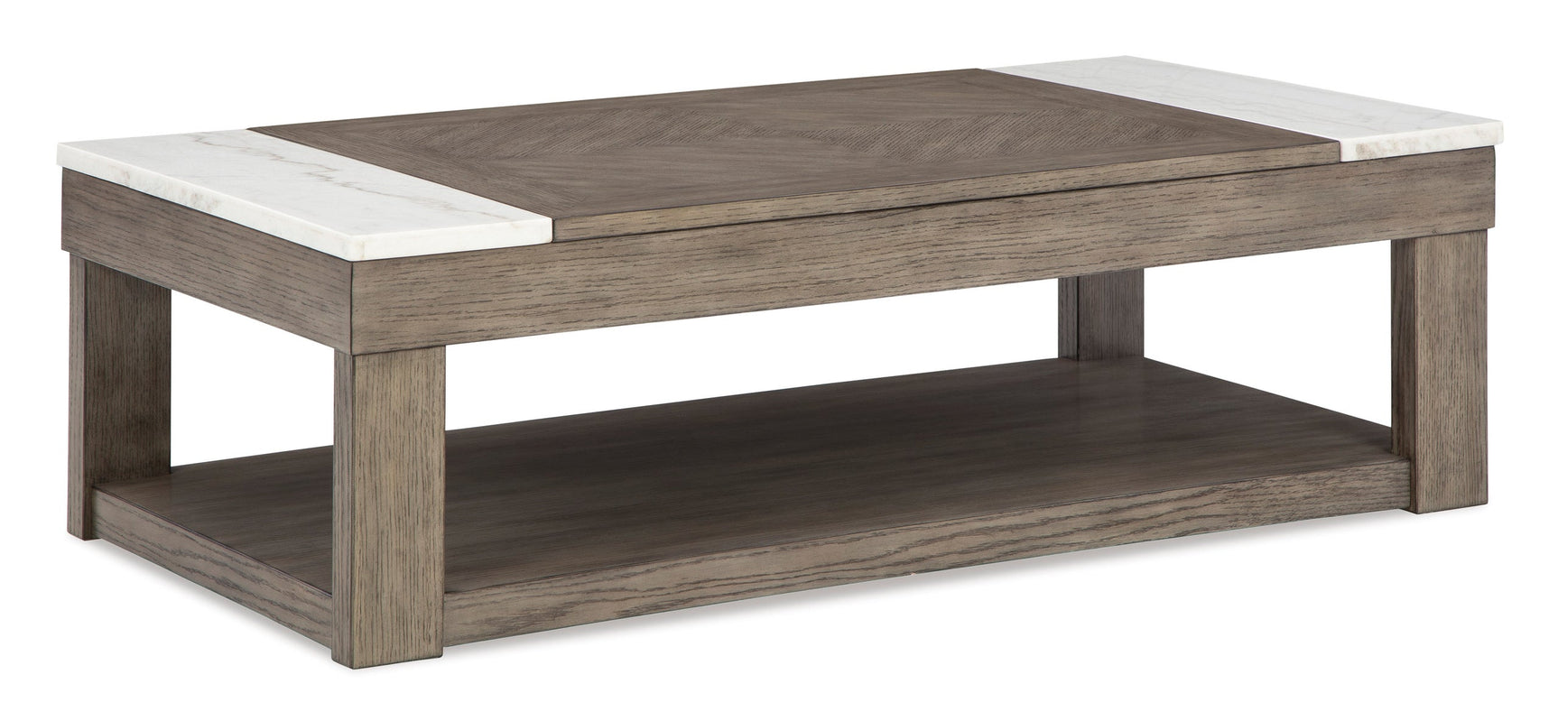 Tom Gray Brown White Lift Top Cocktail Table