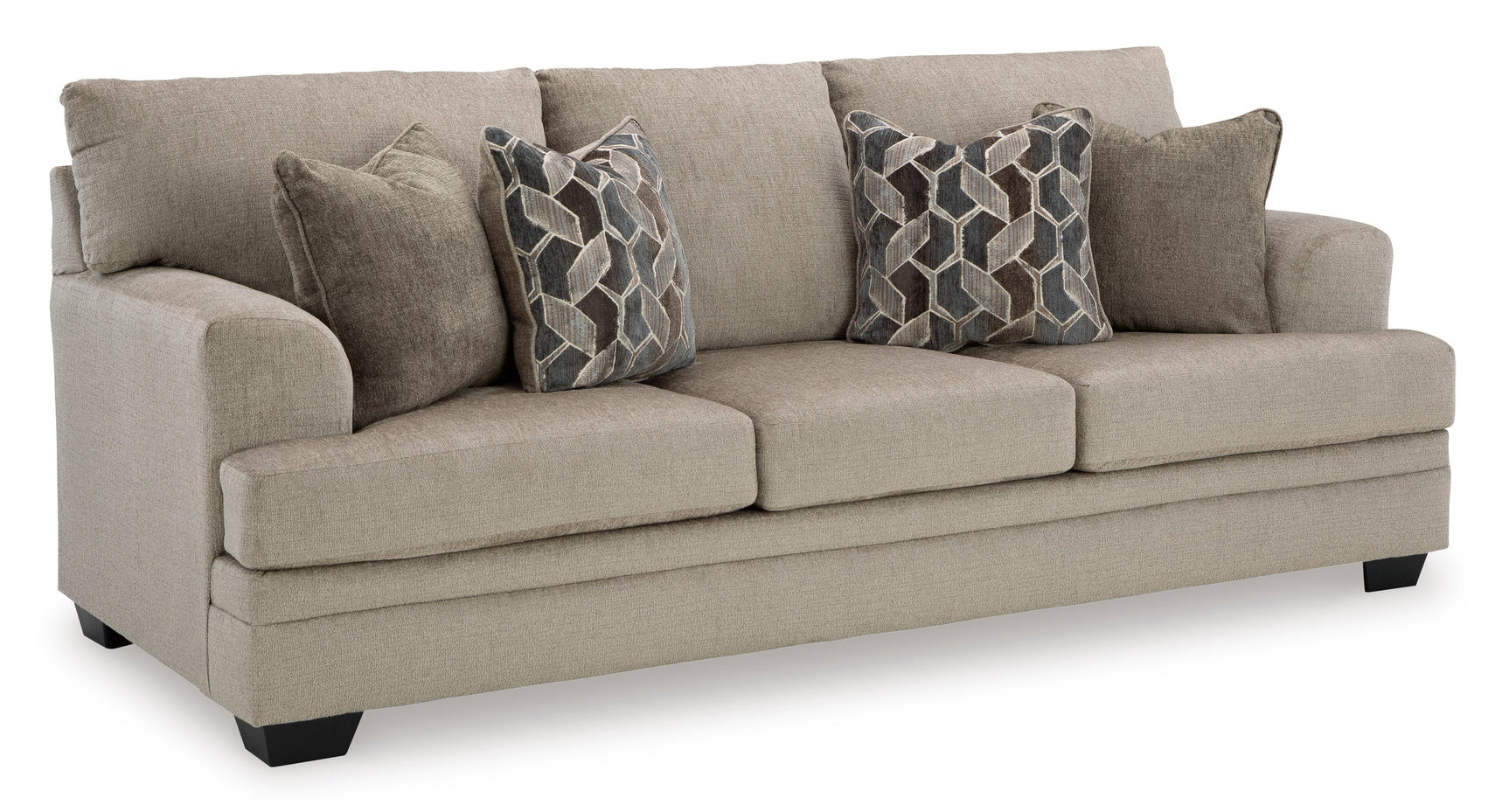 Close-up of Stonemeade Taupe Queen Sleeper Sofa cushions