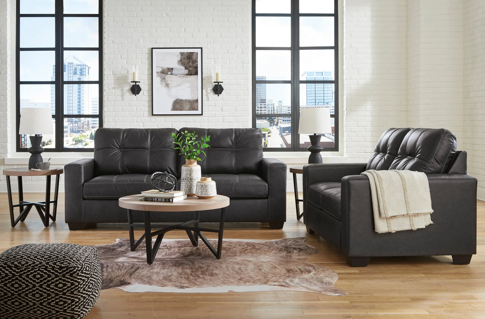 main view of Vivi Carbon Sofa & Loveseat furniture