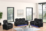 Stefano Black 3-Piece Reclining Set