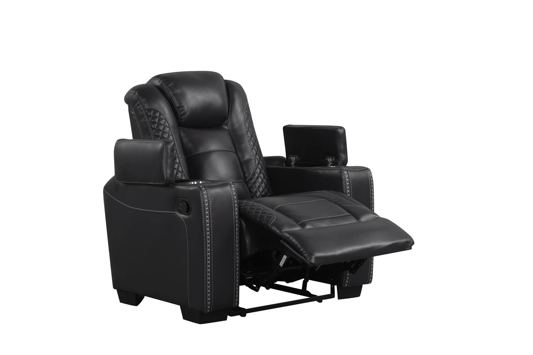 Stefano Black 3-Piece Reclining Set