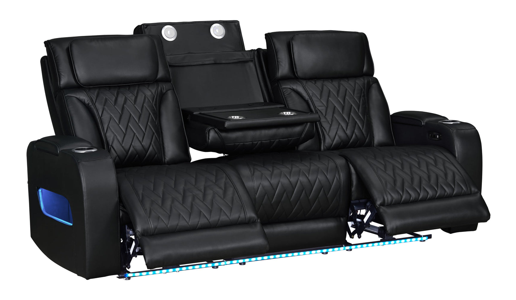 Side view of Dubai chair with power headrest control