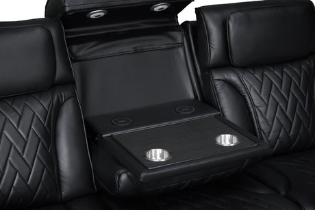 USB charging ports on Dubai loveseat armrest