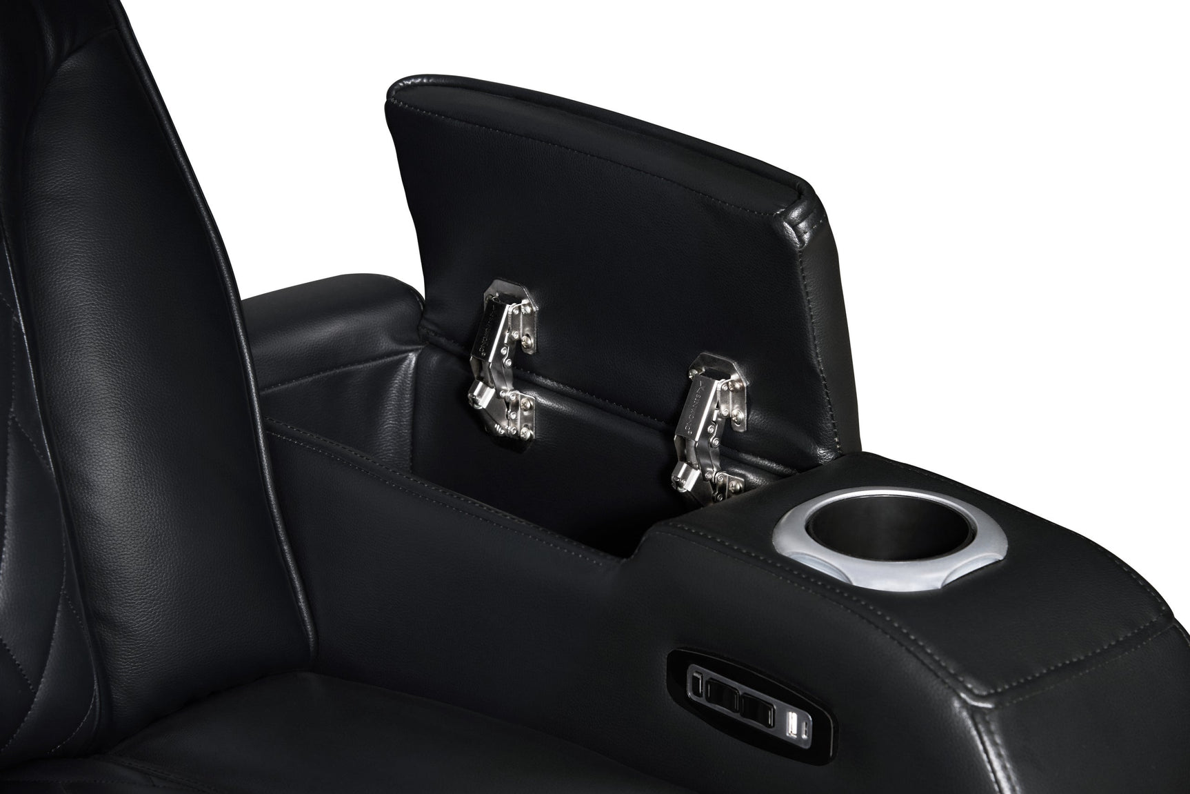LED lighting detail on Dubai power reclining sofa