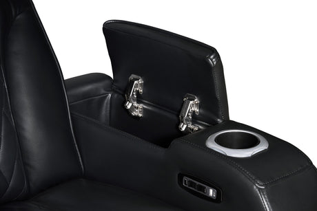 LED lighting detail on Dubai power reclining sofa