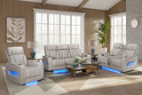 Dubai Sand loveseat power recliner side view