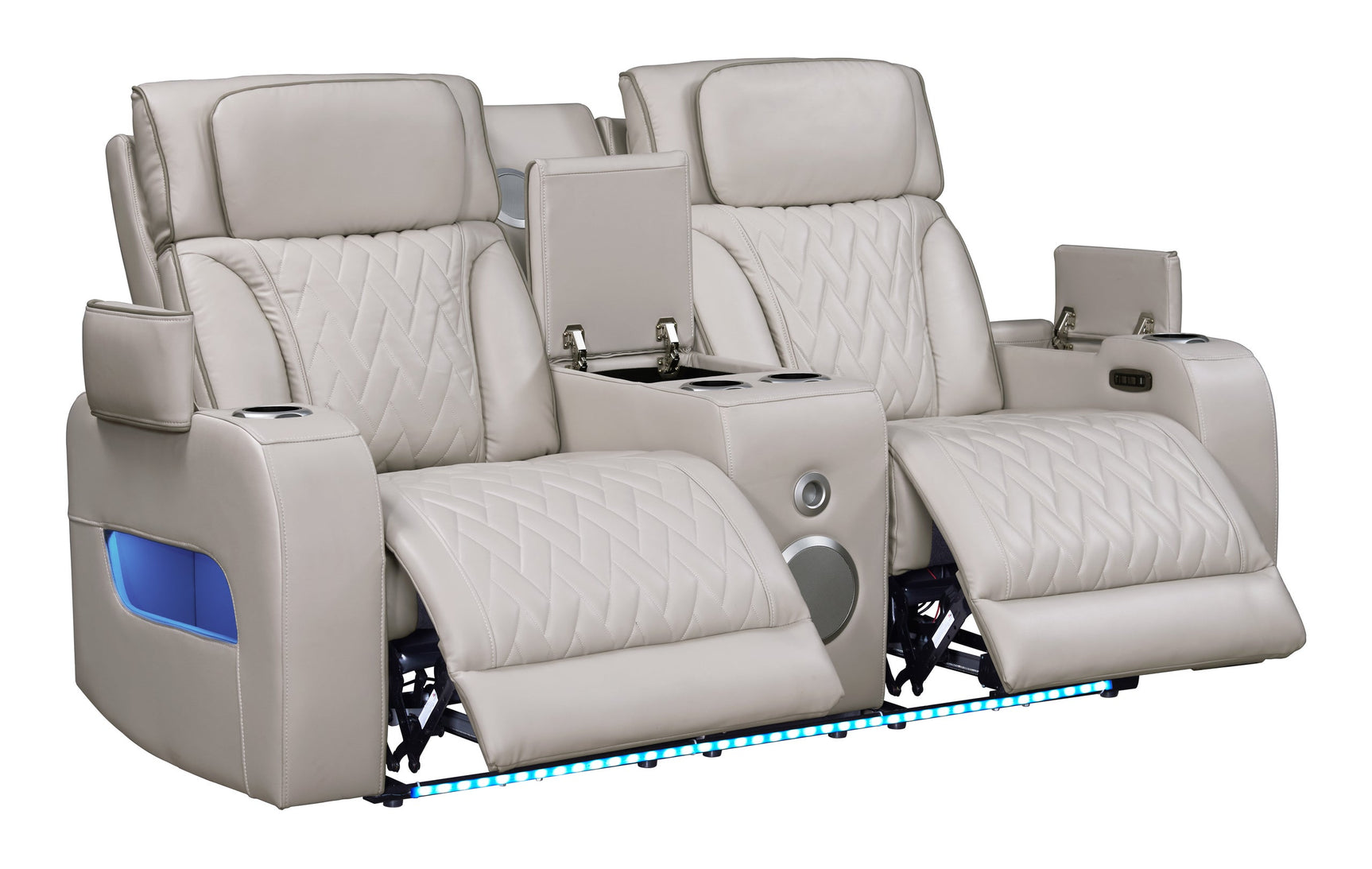Dubai Sand chair power reclining side angle