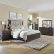 Ree Cafe Upholstered Panel Bedroom Set main view of upholstered panel bed