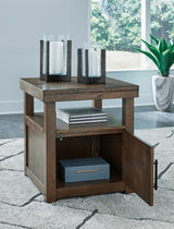 Jim Brown End Table angled view showing wood grain