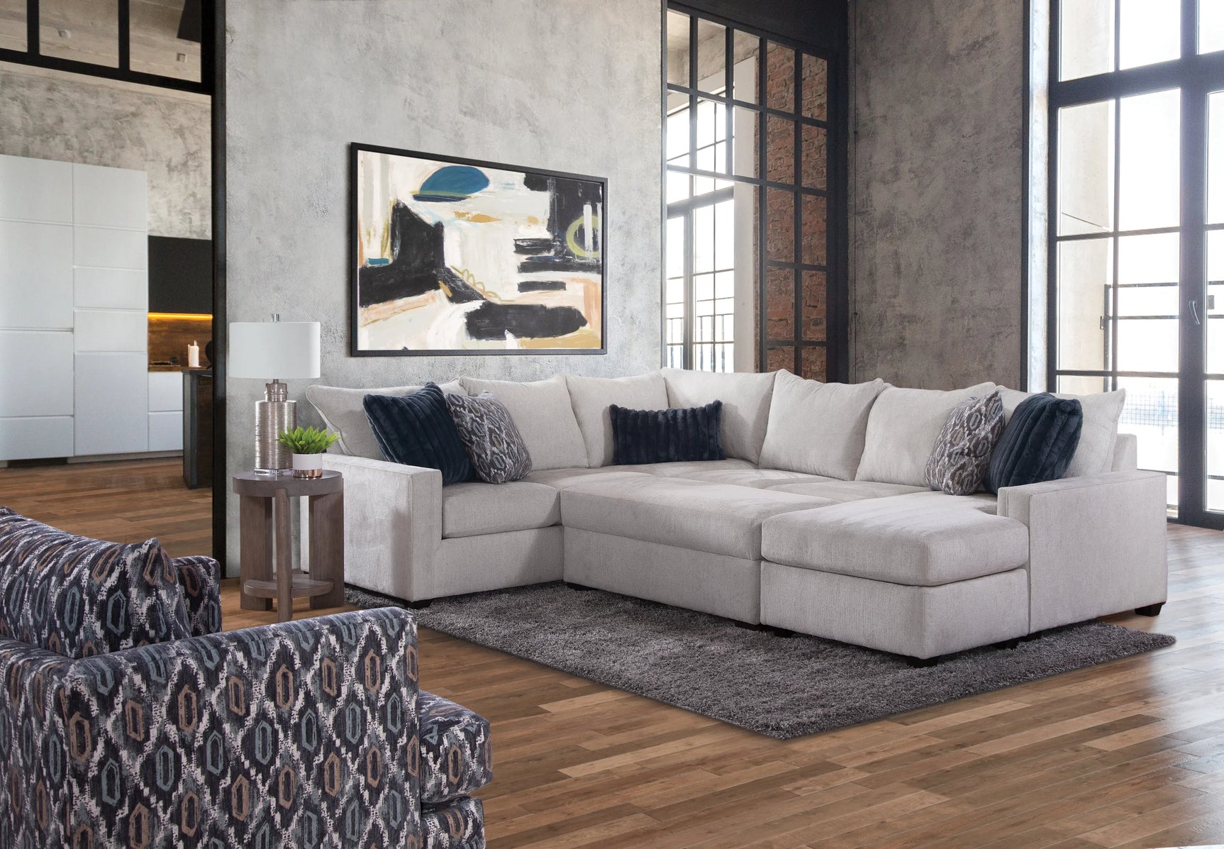 Fabric texture detail of Behold Gray Sectional