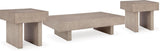 Jorlaina coffee table in light grayish brown, front angle