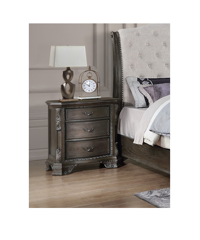 Sheffield Gray Nightstand front view