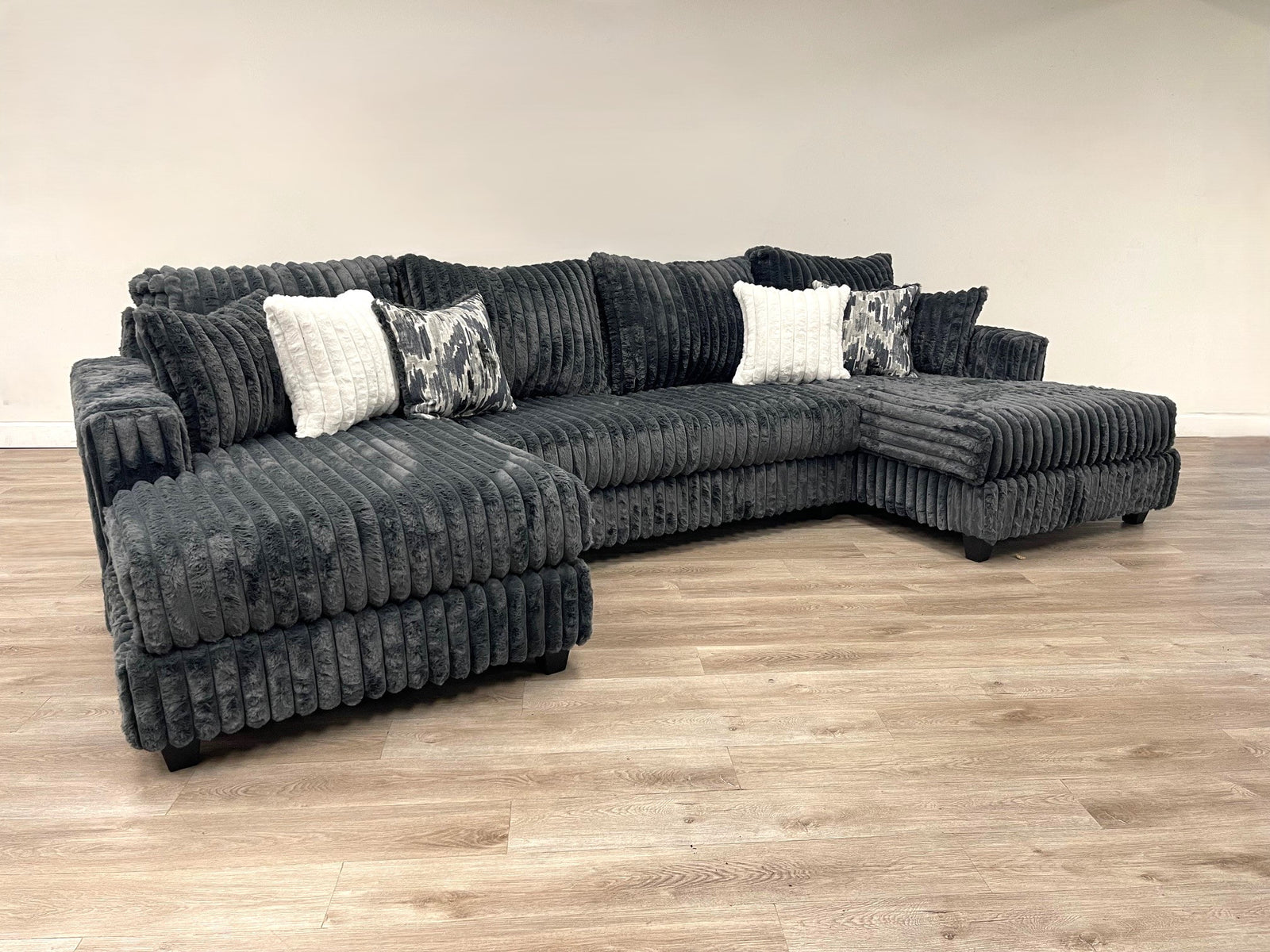 main view of Fil Charcoal Sectional sectional sofa