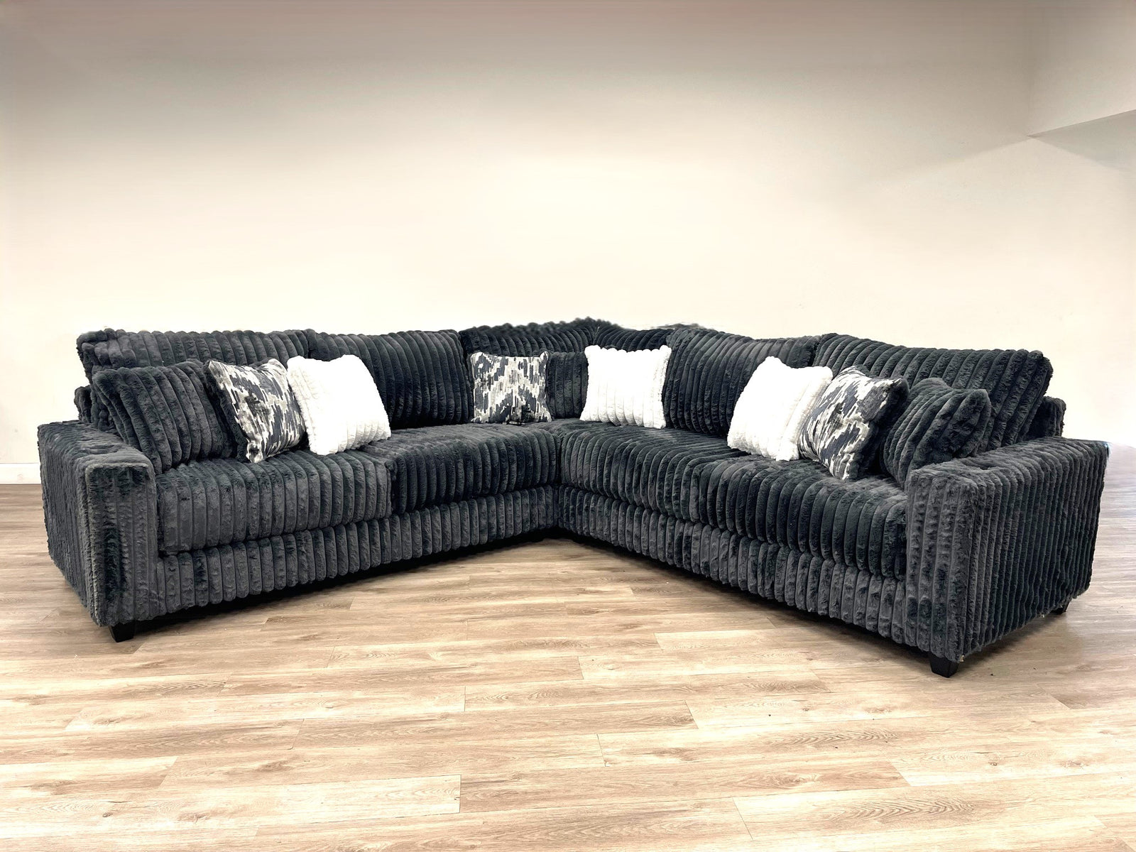 main view of Saro Charcoal Oversized Sectional sectional sofa