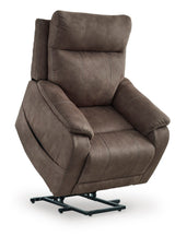 Close-up of faux leather upholstery on Kiha Power Lift Recliner