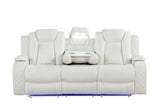 LED footrest lighting on sofa