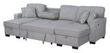 Living room setting with Sahara Gray Double Storage Chaise Sectional