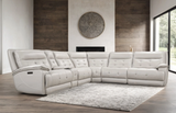 Palma sectional showing USB charging port and hidden cupholders