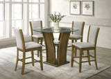 Orlo Beige Dining Room Set room view with beige dining furniture