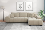 Side view of Manhattan Beige Sectional sofa