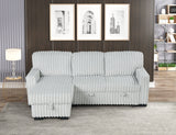 Room view with Poland Gray Sectional Sofa