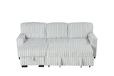 Side angle of Poland Gray Sectional Sofa