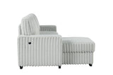 Detail of Poland Gray sectional fabric