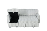 Room setting with Poland Gray Sectional Sofa