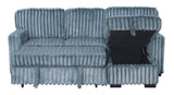 Room setting with Poland charcoal sectional sofa