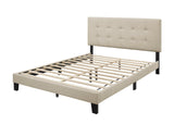 Close-up of fog linen texture on Nini platform full bed headboard