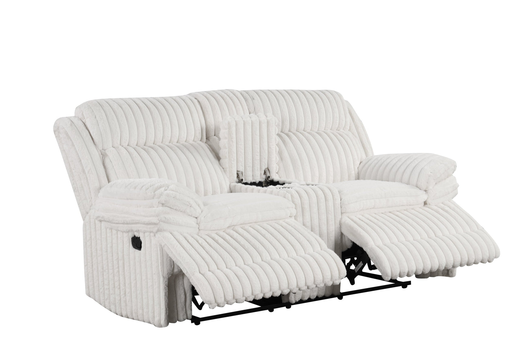 Side view showing recliner mechanism
