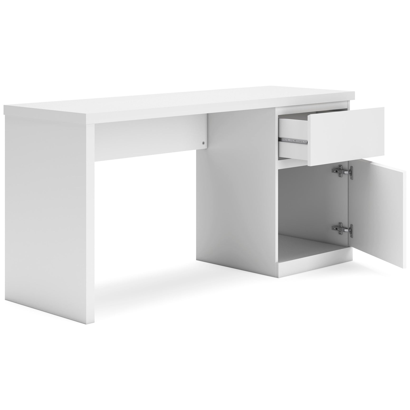Close-up of Onita White Office Desk edge and finish
