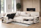 Atlantic Beige Sectional Sofa side angle view