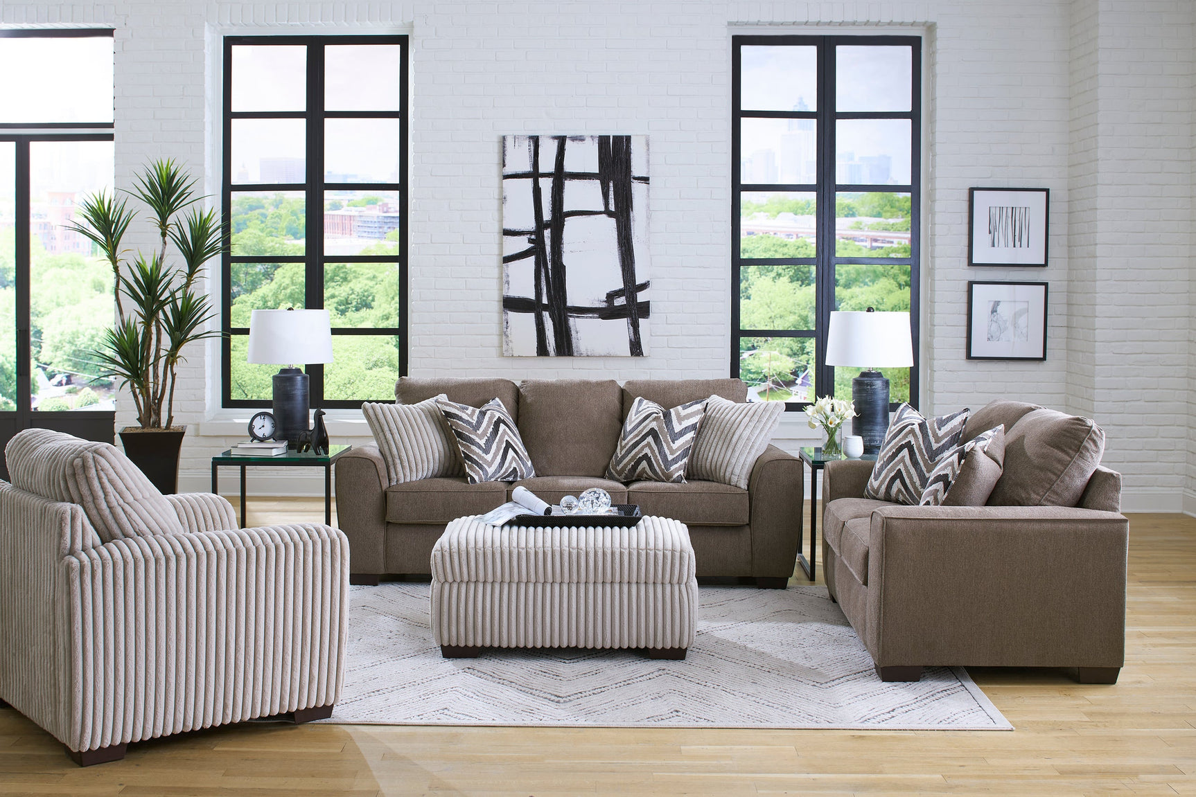 side view of Wanfi Java Sofa & Loveseat Set furniture