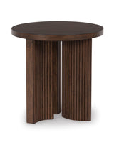 Korestone dark brown occasional table set overall view