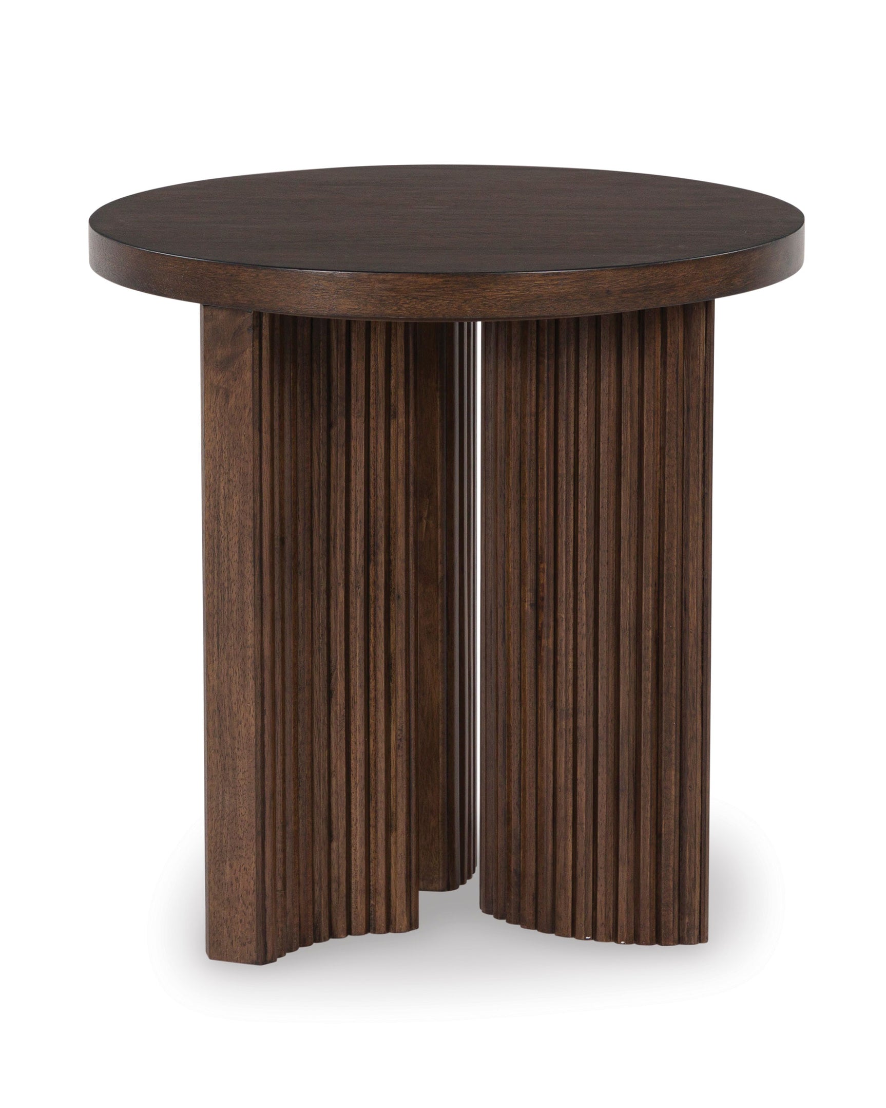 Korestone dark brown occasional table set overall view