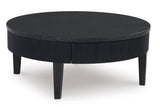 Marstream Black occasional table set angled view