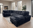 Allison Black Sectional Sofa main view