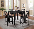 front view of Tahoe Dark Espresso Dining Room Set featuring pub table and chairs