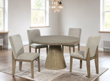 Dina Gray Round Dining Table Front View
