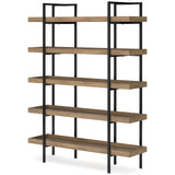 Montia Light Brown Bookcase angled side view