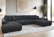 Brooklyn Black Sectional sofa front view