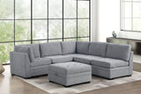 Side angle of Sam Gray Modular Sectional sofa