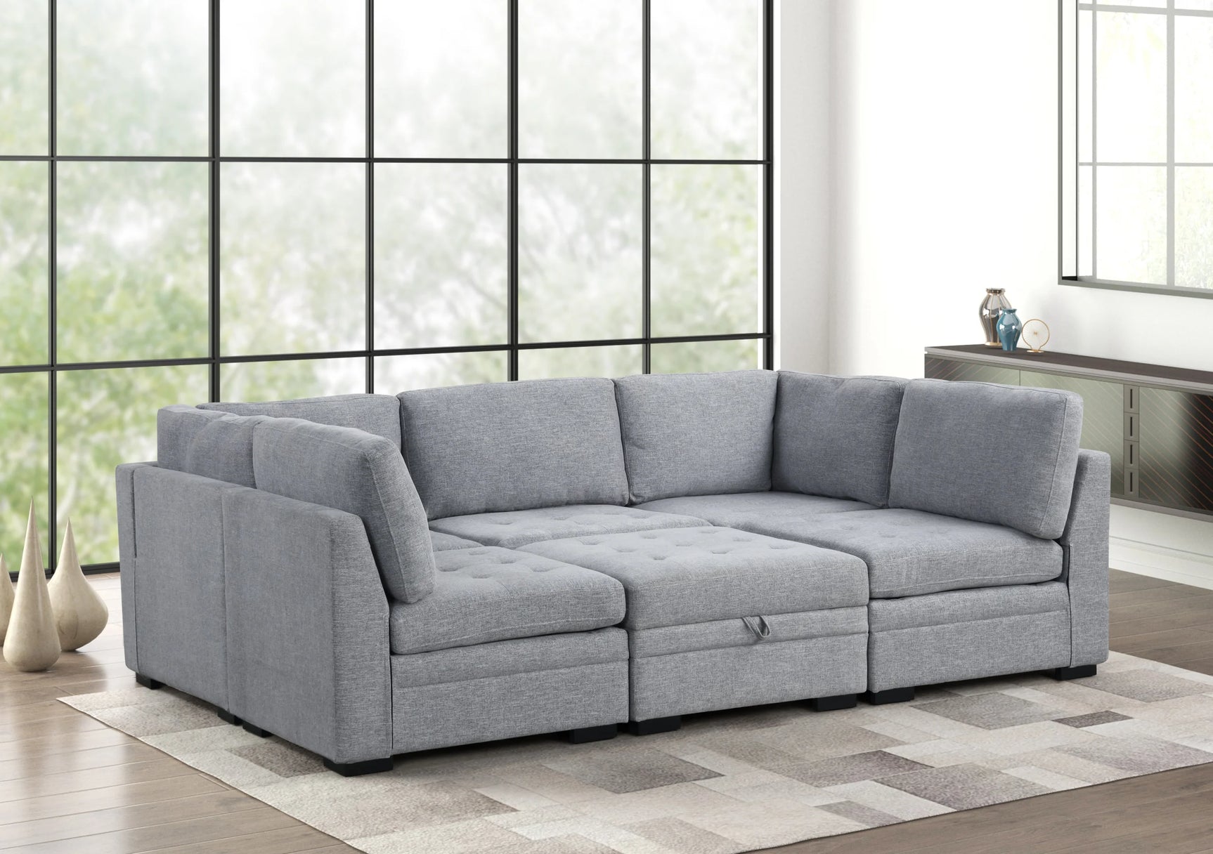 Room view featuring Sam Gray Modular Sectional sofa