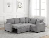 close-up detail of Ariel Gray sectional sofa upholstery and features
