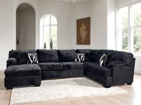 Front view of Brentwood Onyx Sectional sofa