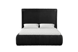 Bluetooth speakers on Diana Black Platform Bed