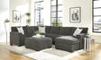Gill Charcoal Sectional Sofa, front view