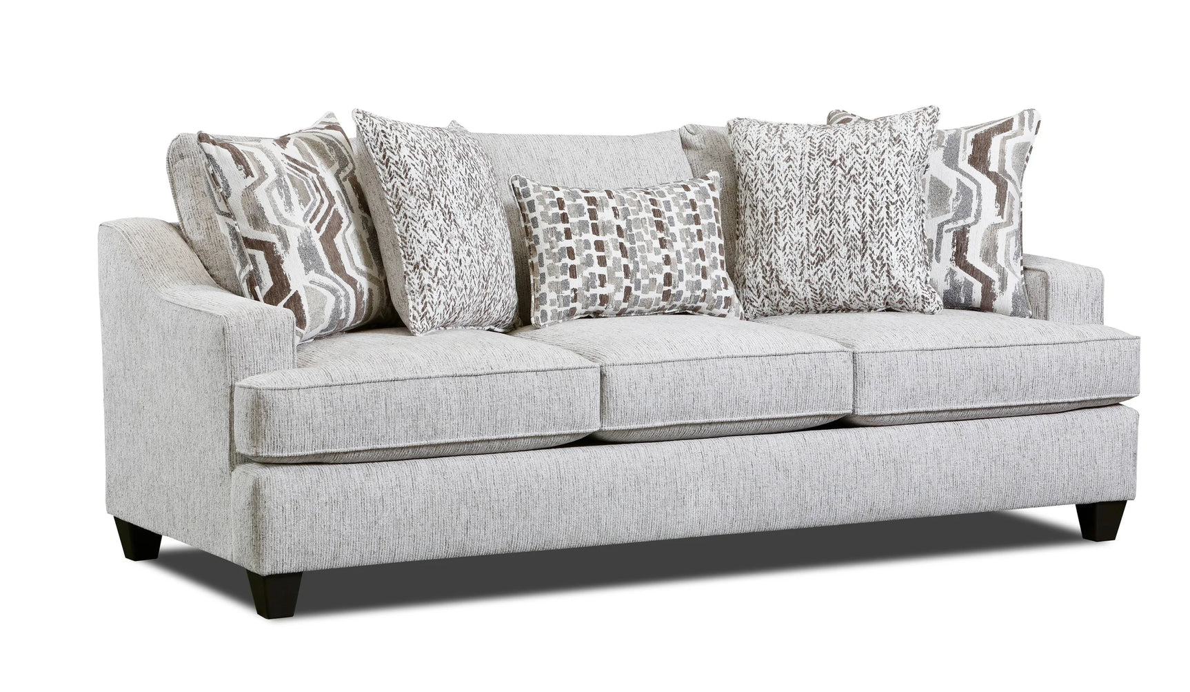 Side view of Tufi Linen Chenille Sofa and Loveseat Set
