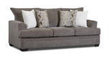 Side view of Selina Mocha Chenille sofa and loveseat set
